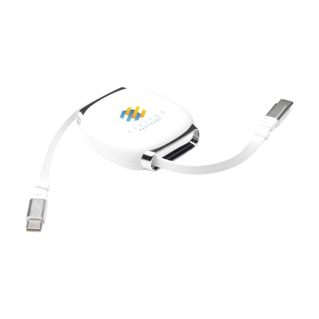 reelio oprolbare r-abs usb-c oplaadkabel 1 meter