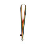 regenboog keycord r-pet metalen karabijnhaak