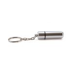 sleutelhanger met aluminium pillenhouder