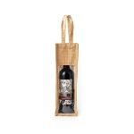 jute tas met pvc venster voor 1 fles