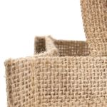 jute zak met pvc venster voor twee flessen