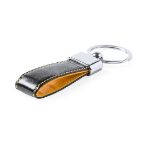 sleutelhanger van pu leder en metaal. boriem