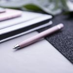aluminium stylus pen blauwe inkt