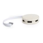 usb hub van bamboevezel brunox 4 poorten usb 2.0