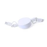 uitschuifbare oplaadkabels type c en 2 usb kiotex