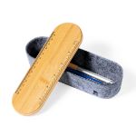 etui van bamboe en vilt glaston