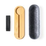 etui van bamboe en vilt glaston