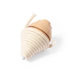draaitop van massief hout met katoenen touw gupy