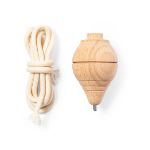 draaitop van massief hout met katoenen touw gupy