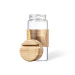 drinkfles nowsly glas en bamboe 450 ml
