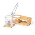 whisky set met bamboe standaard devon