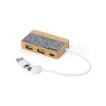 usb hub van bamboe en vilt barney