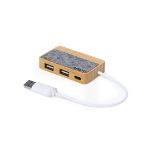 usb hub van bamboe en vilt barney