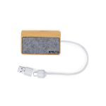 usb hub van bamboe en vilt barney