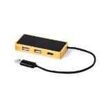 bamboe usb hub met oplichtende lasergravure