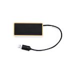 bamboe usb hub met oplichtende lasergravure