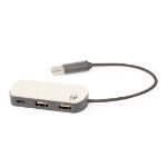 usb hub van koffievezel type c en 2 usb poorten