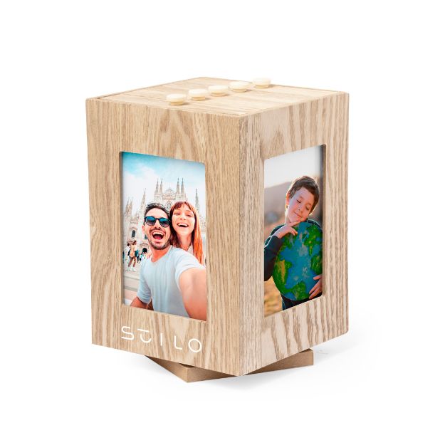 houten kubusvormige fotolijst vespe