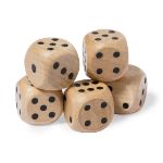 houten dobbelstenen atanin 5 stuks