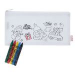 kinder etui flemenk met 5 krijtjes
