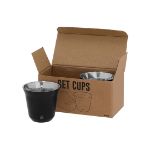 thermosbeker set kodet recycled rvs 80 ml