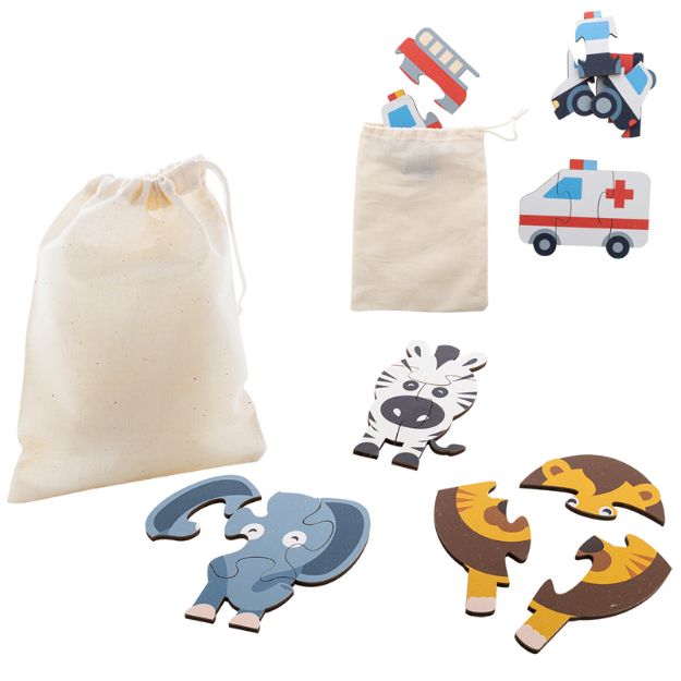 puzzelgame, dieren voor kinderen 3 thema figuren