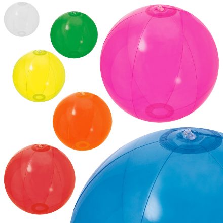 transparante strandbal (diameter 28 cm) 6 panelen