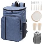 rpet koel-picknick rugzak met servies 2 personen