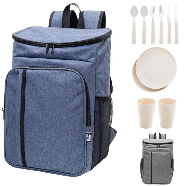 rpet koel-picknick rugzak met servies 2 personen