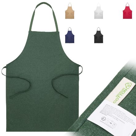 70% recycled katoen en 30% rpet schort 180 g/m2