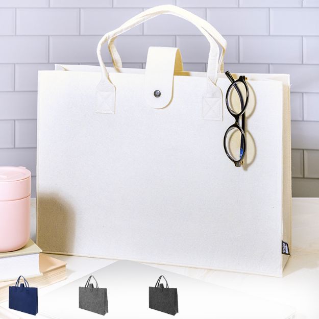 rpet boodschappentas 42x31x11 cm met knoopsluiting