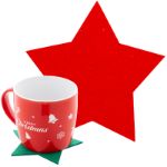 rpet 4 stuks kerst set stervormige onderzetters