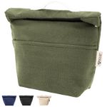 recycled canvas koeltas met voorvak roll top