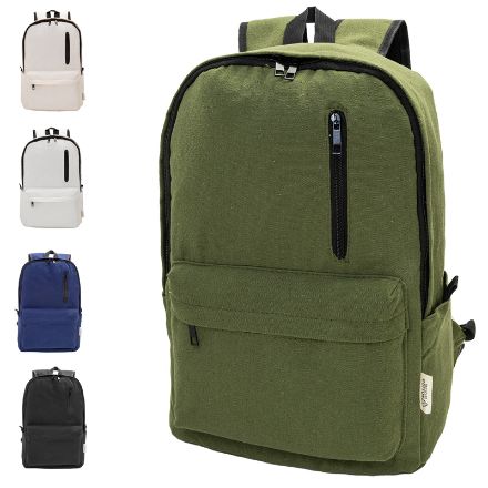 recycled katoen en rpet rugzak recabak met label