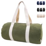 sporttas van recycled canvas met binnenzak en rits