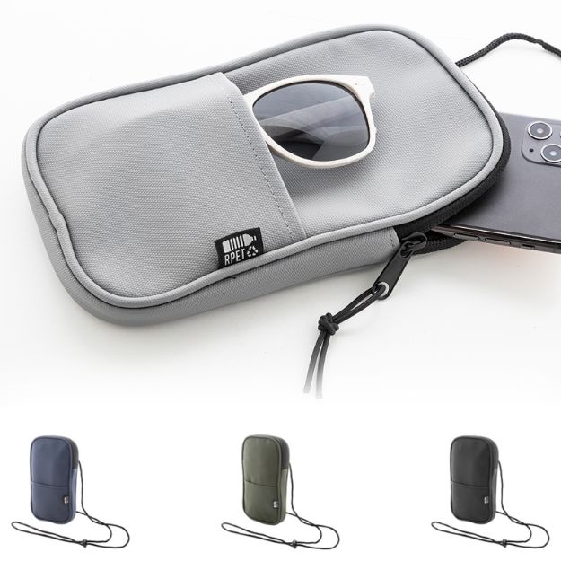 rpet crossbody mobiele tas waterdicht met rits