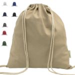 recycled katoenen trekkoord tas 140 g/m2