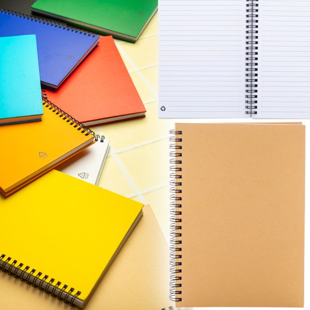 notebook a5 formaat recycled papier spiraal 80 vel