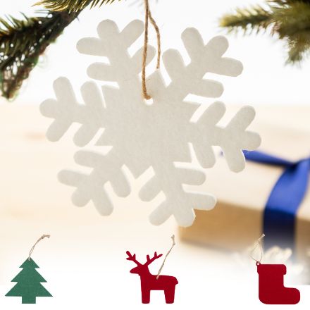 rpet kerstboom ornament met jute touwtje