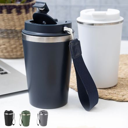 thermosbeker manabi 350 ml met rpet draagriem