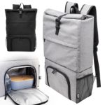 rpet rolltop koelrugzak met rits voor lunchbox