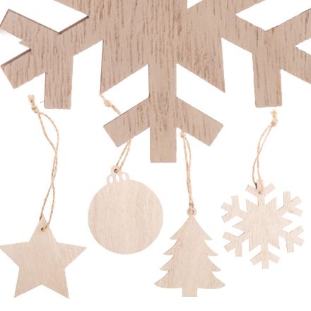 kerstboomornament rosvik met koord van hennep