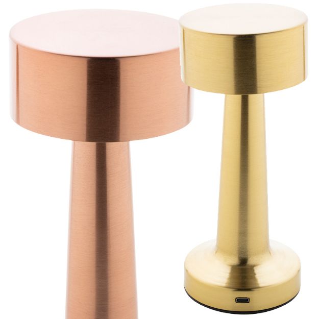 metalen tafellamp met 24 led flanagan oro 800 mah