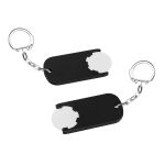 winkelwagenmuntje 1€ in houder met ketting