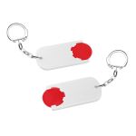 winkelwagenmuntje 1€ in houder met ketting