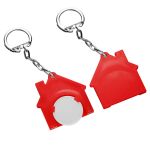 winkelwagenmuntje 1€ in houder en met ketting