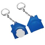 winkelwagenmuntje 1€ in houder en met ketting