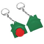 winkelwagenmuntje 1€ in houder en met ketting