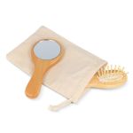 bamboe borstel en spiegel set