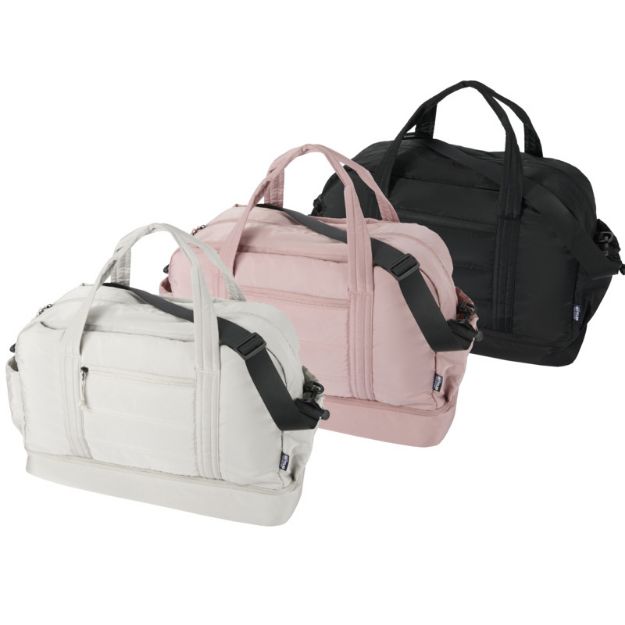 puffer recycled duffelbag met geïsoleerde bodem
